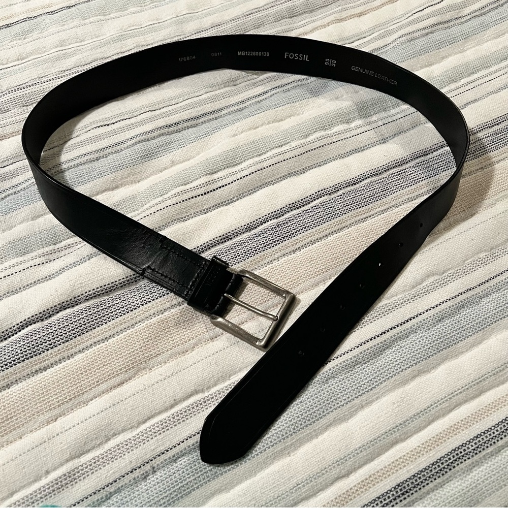 Fossil Black Leather Men's Belt